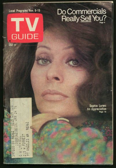 TV GUIDE 11/09/1974 SOPHIA LOREN/DON MEREDITH  