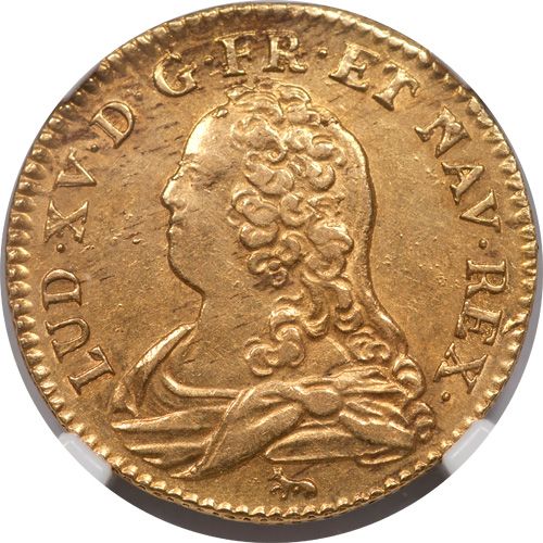 1726 A France Louis XV Gold DOr NGC AU 55  