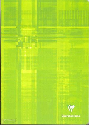 CLAIREFONTAINE Notebook 8.25x11.75 Ruled w/margin GREEN  