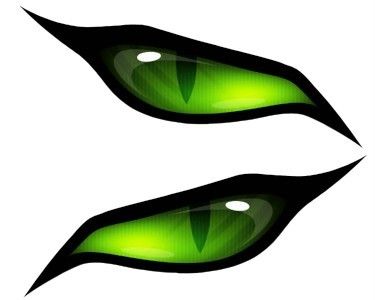 MONSTER EVIL GREEN EYES #1 VINYL DECAL SET*****  