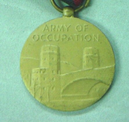 Vintage Antique US World War II WWII Army Of Occupation Medal Pin 