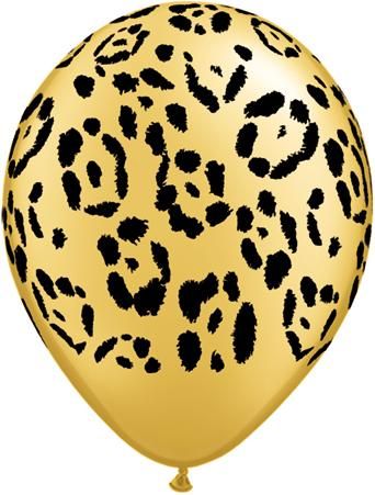 25 x Safari Animal Print   Leopard Latex 11Balloons £9.75