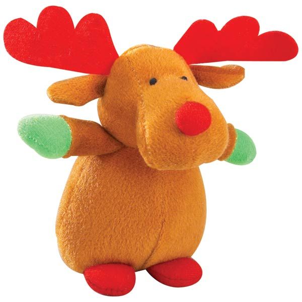 Zanies Merry Minis Christmas Dog Toy   Plush Reindeer  