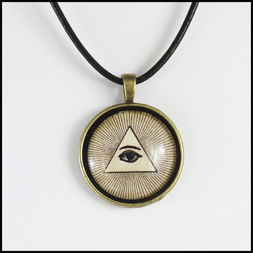 ILLUMINATI EYE OF PROVIDENCE necklace evil ALL SEEING  