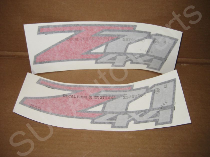   Silverado Sierra Factory OEM Z71 Side Decal Factory GM (C66 3z)(Qty 2