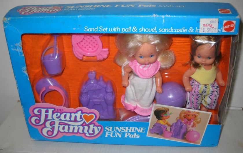 1304 NRFB Mattel Heart Family Sunshine Fun Pals  