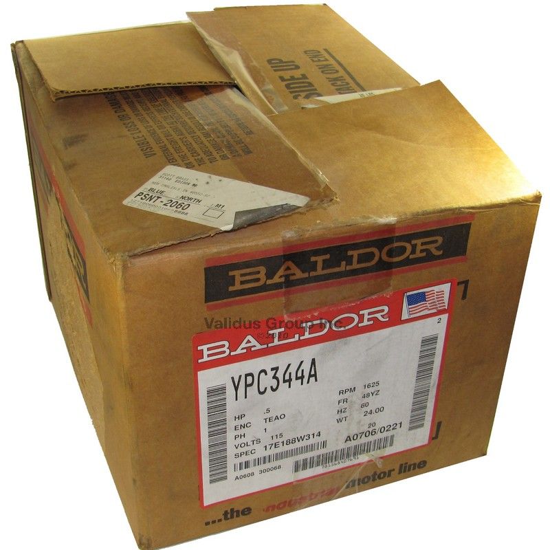 BALDOR MOTOR YPC344A 1/2 HP 1625 RPM 1 PH 115 VOLT◢◤  