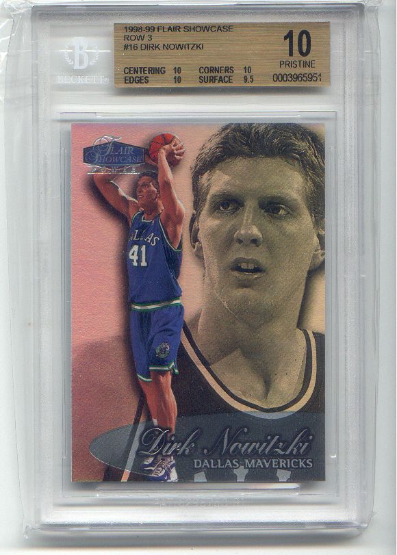 1998 99 Flair Showcase Dirk Nowitzki RC Pristine BGS10  