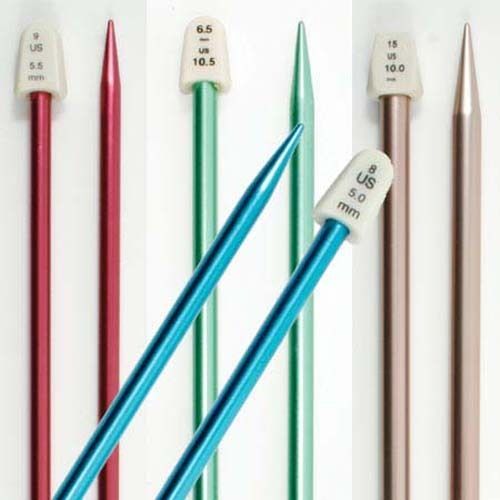 Susan Bates Silvalume Single Point Knitting Needles 14   Size 11 