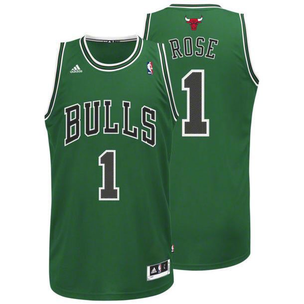   Derrick Rose YOUTH XL Green St. Pattys Revolution 30 Jersey  