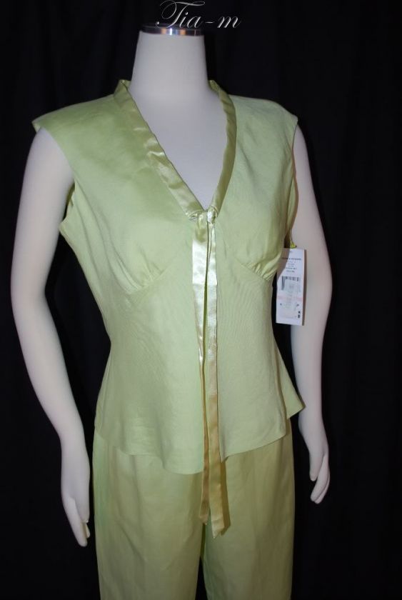 JESSICA HOWARD PETITE LINEN MIX PANT SUIT SZ 10 NWT $80  