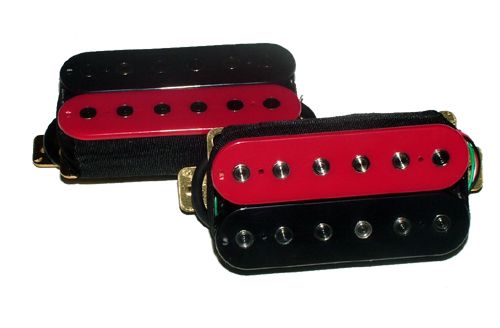 Dragonfire Red/Black Humbucker Pickups, Set of 2  