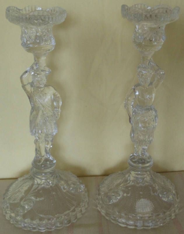 Pair Portieux Mousquetaires Candlesticks c.1933  French  