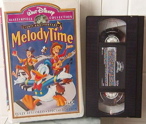   Disney 50th Anniversary Melody Time Animated Movie 1998 VHS Clamshell