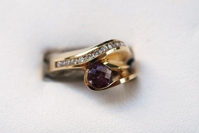 New 14K Gold Alexandrite Diamond 1.00 ct Ring 6.5 $2050  