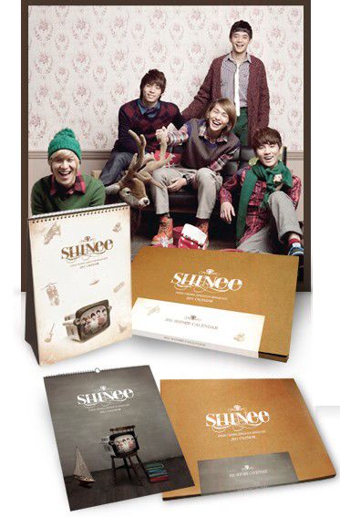 SHINEE 2011 DESK CALENDAR + PHOTO POSTCARD SET NEW  