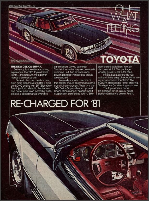 1981 TOYOTA Celica Supra 80s Car AD  