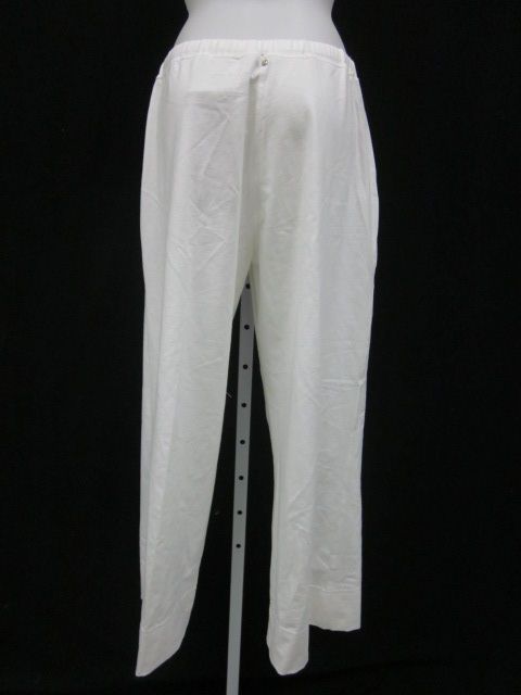 NWT NEON BUDDHA White Cotton Casual Slacks Pants Sz M  