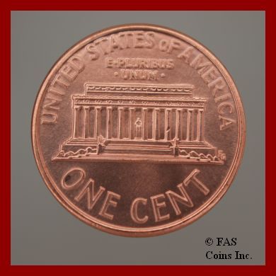 1991 D Gem BU Lincoln Memorial Penny Cent US Coin #10257954 83  