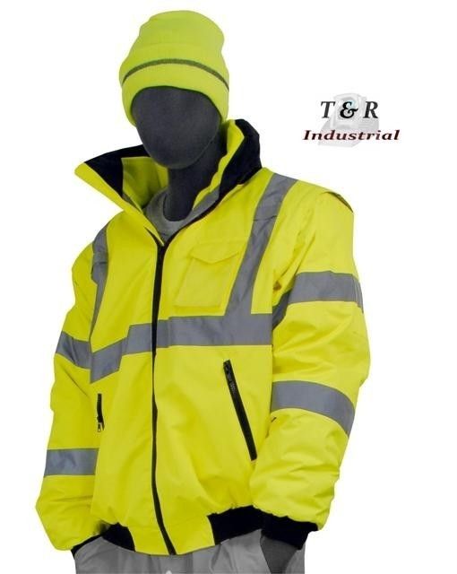 Hi Vis Transformer 8 in 1 Class 3 Safety Jacket   Large  