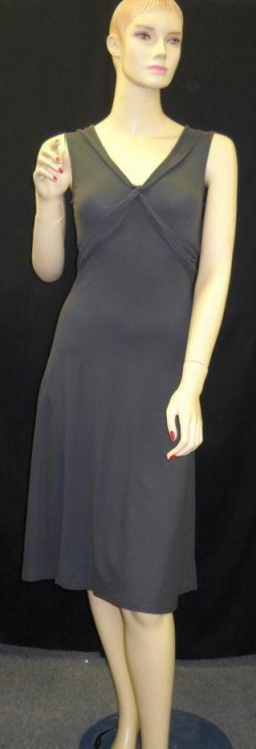 New THREE DOTS Gray Front X Cross Sleeveless Dress  