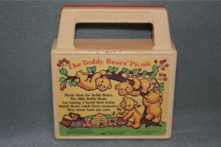   792 The Teddy Bears Picnic Toy Music Wind Up Radio Box 1979  