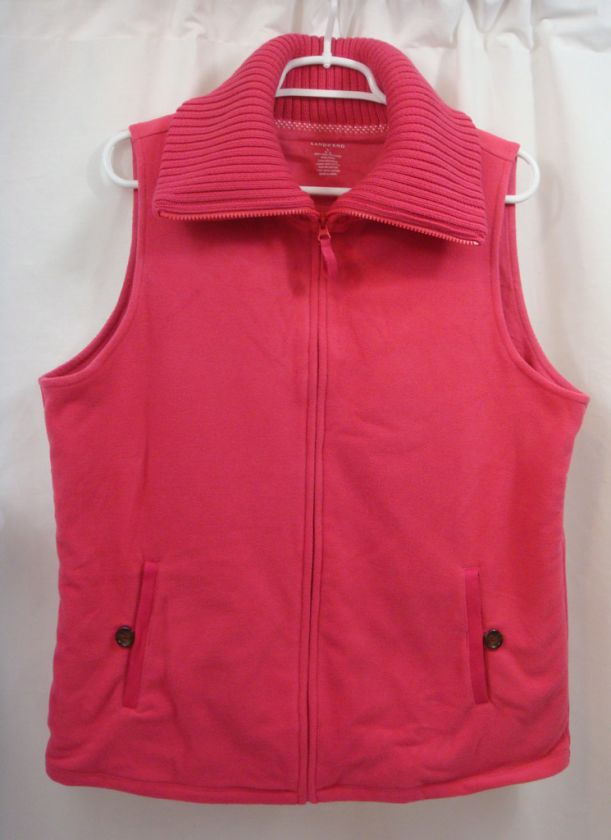 Womens Lands End Fleece Vest Large 14 16 NWT  