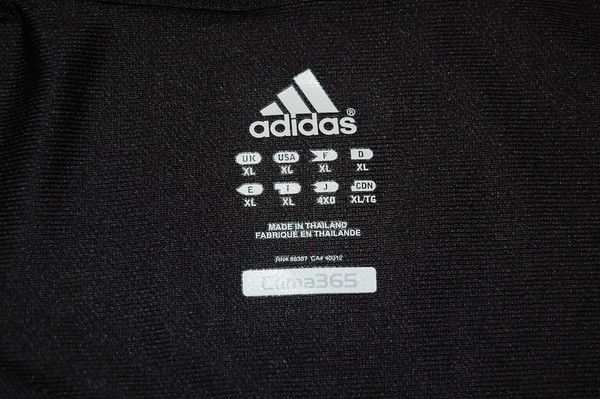 adidas CLIMA365 CLIMALITE BLACK ATHLETIC SHIRT MENS XL  