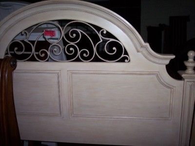 Thomasville Costa Blanca Wood Metal King Bed Headboard  