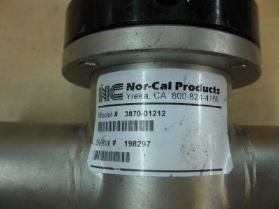 Nor Cal 3870 01212 VACUUM VALVE  