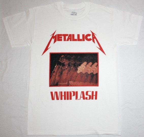 METALLICA WHIPLASH83 MEGADETH THRASH METAL ANTHRAX EXODUS NEW WHITE T 