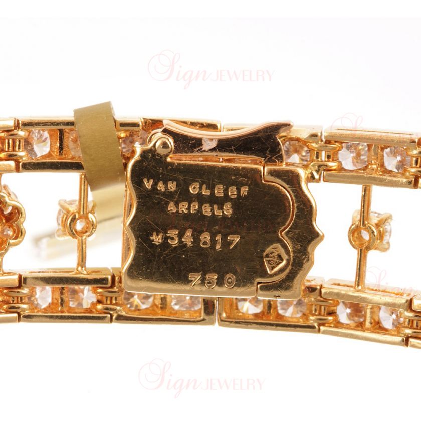 VAN CLEEF & ARPELS Estate 18k Yellow Gold Diamond Necklace & Earrings 