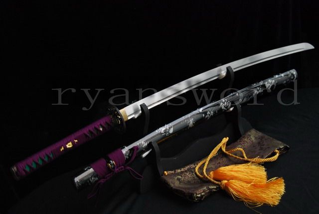 Folded Blade GreenRealSame Sharp Japanese KATANA SWORD  