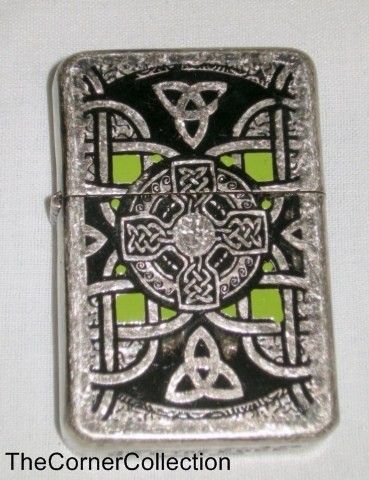 WINDPROOF CELTIC KNOT DESIGN LIGHTER IN NICE GIFT TIN  