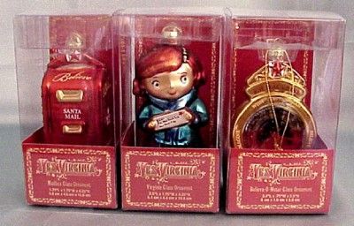 2010  Yes Virginia, Mailbox, & Meter Set of 3 Ornaments ~ NIB 