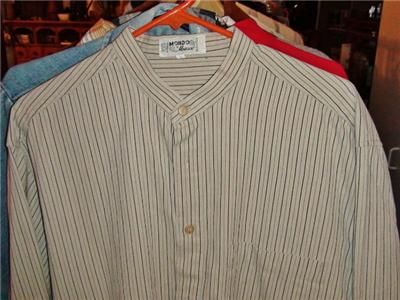 OLD WEST REENACTORS PROP SHIRT # 33 Beige Stripe XL  