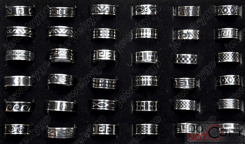 Wholesale jewelry lots 36pcs fashion Stainless steel Rings free 