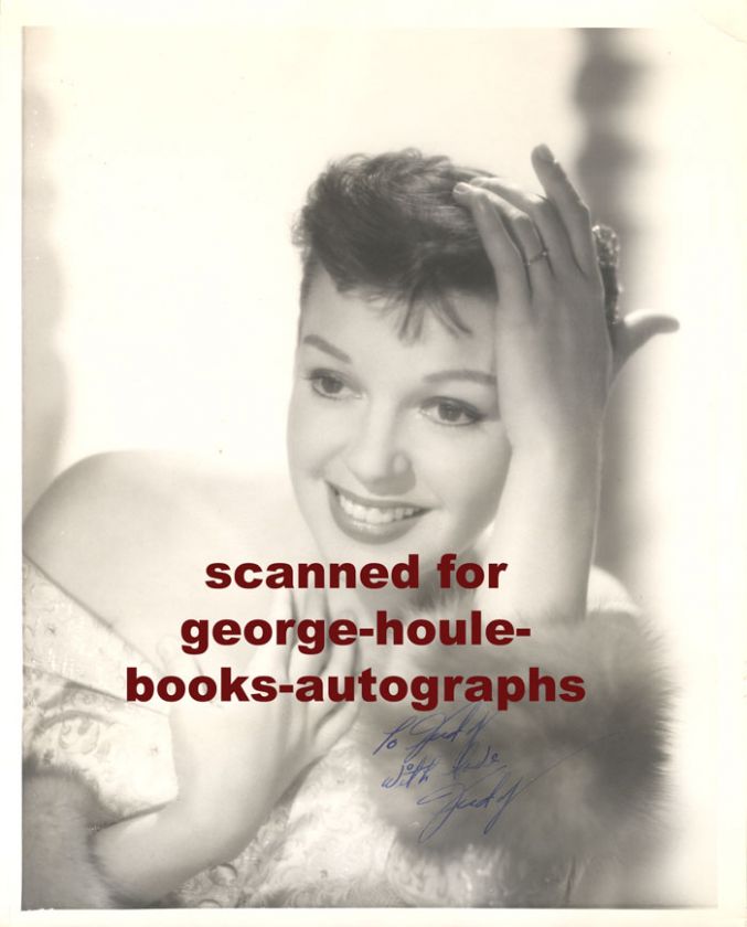 JUDY GARLAND~VTG~PORTRAIT~INSCRIBED~ENGSTEAD  