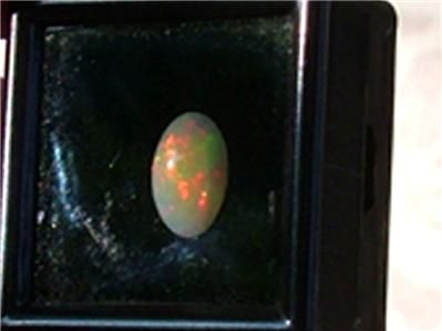 Beautiful Firey Opal from Ethiopia, flashes red.