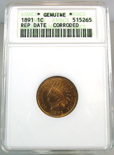 1891 ANACS BU/UNC RPD S 4   INDIAN CENT  