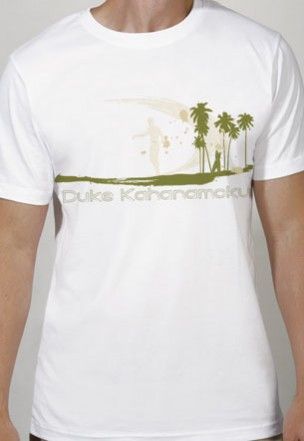 Hawaiian Island Heritage Duke Kahanamoku Hawaii Surfing T shirt 