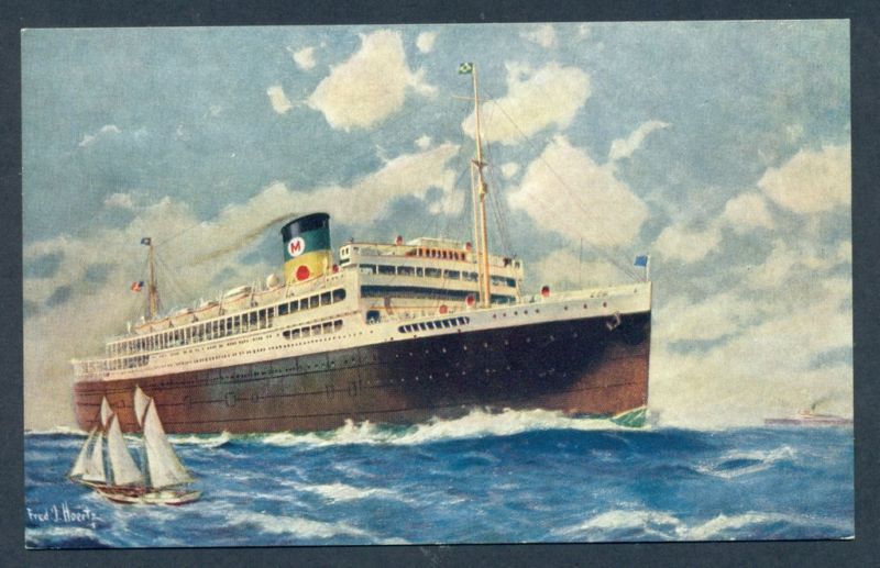 G6273 Ship Postcard Ocean Liner Brazil or Uruguay  