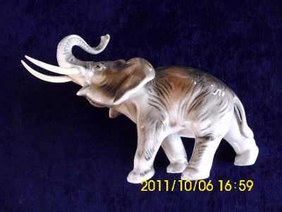 VINTAGE ROYAL DUX BULL ELEPHANT FIGURINE  