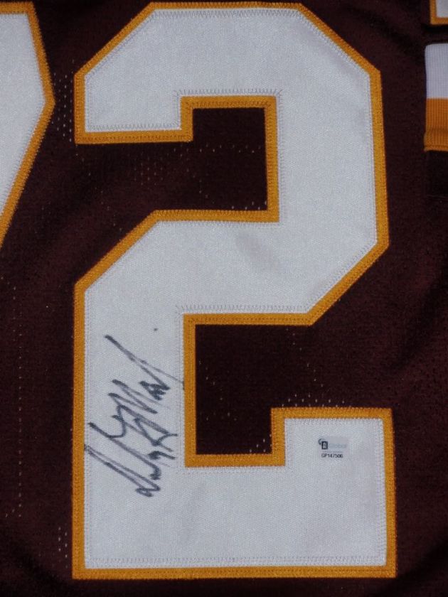   SIGNED WASHINGTON REDSKINS THROWBACK JERSEY GAI AUTHENTICATED  