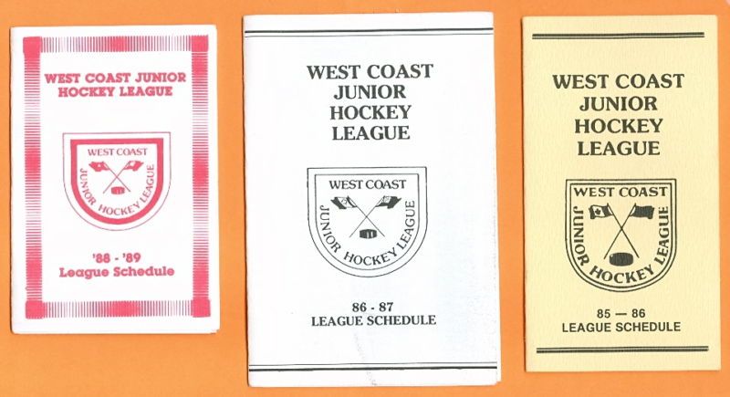 1985 86 West Coast Junior Hockey League Schedule WCJHL  