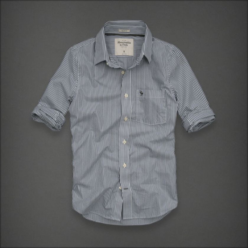 Abercrombie & Fitch Blue Mountain Mens Classic Dress Shirt Muscle Fit 