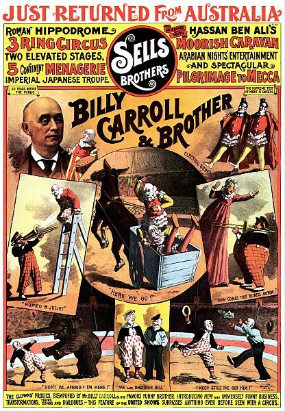 The Clowns Frolics Circus Poster  