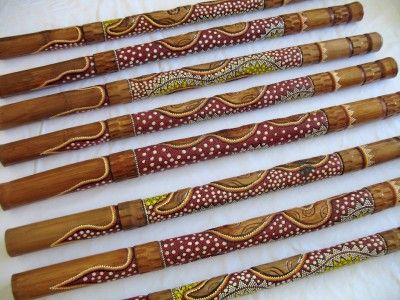 SHIPS FREE ABORIGINAL DIGERIDOO SNAKE HANDCARVED DOTS  