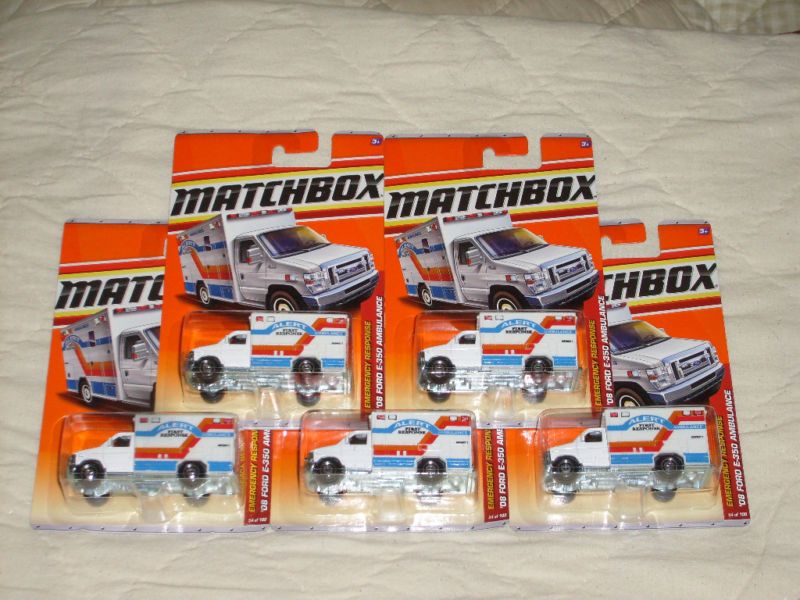 Matchbox Lot Of 5 2008 Ford E 350 Ambulance  