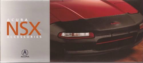 2001 01 Acura NSX Accessories Original Brochure  